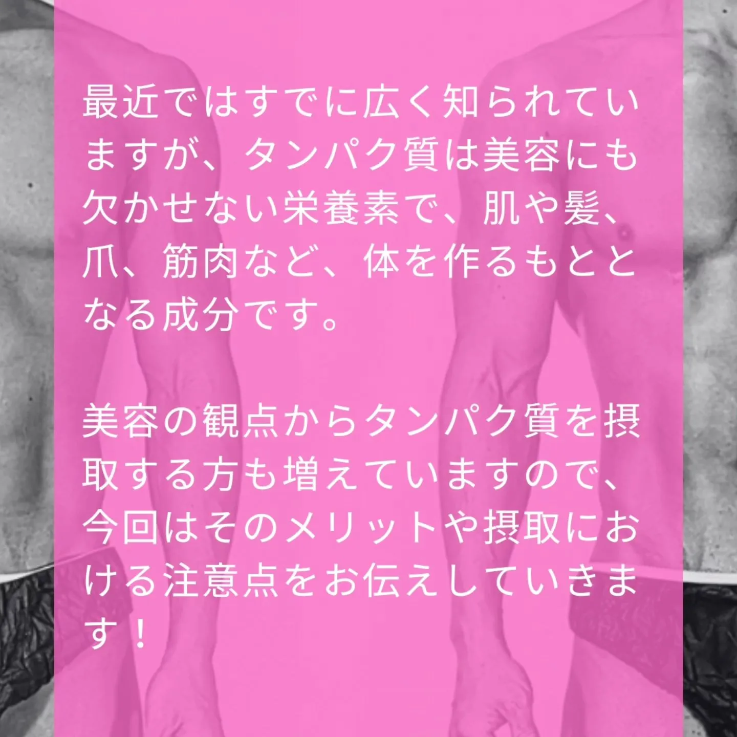 今回は、美容とタンパク質について💡